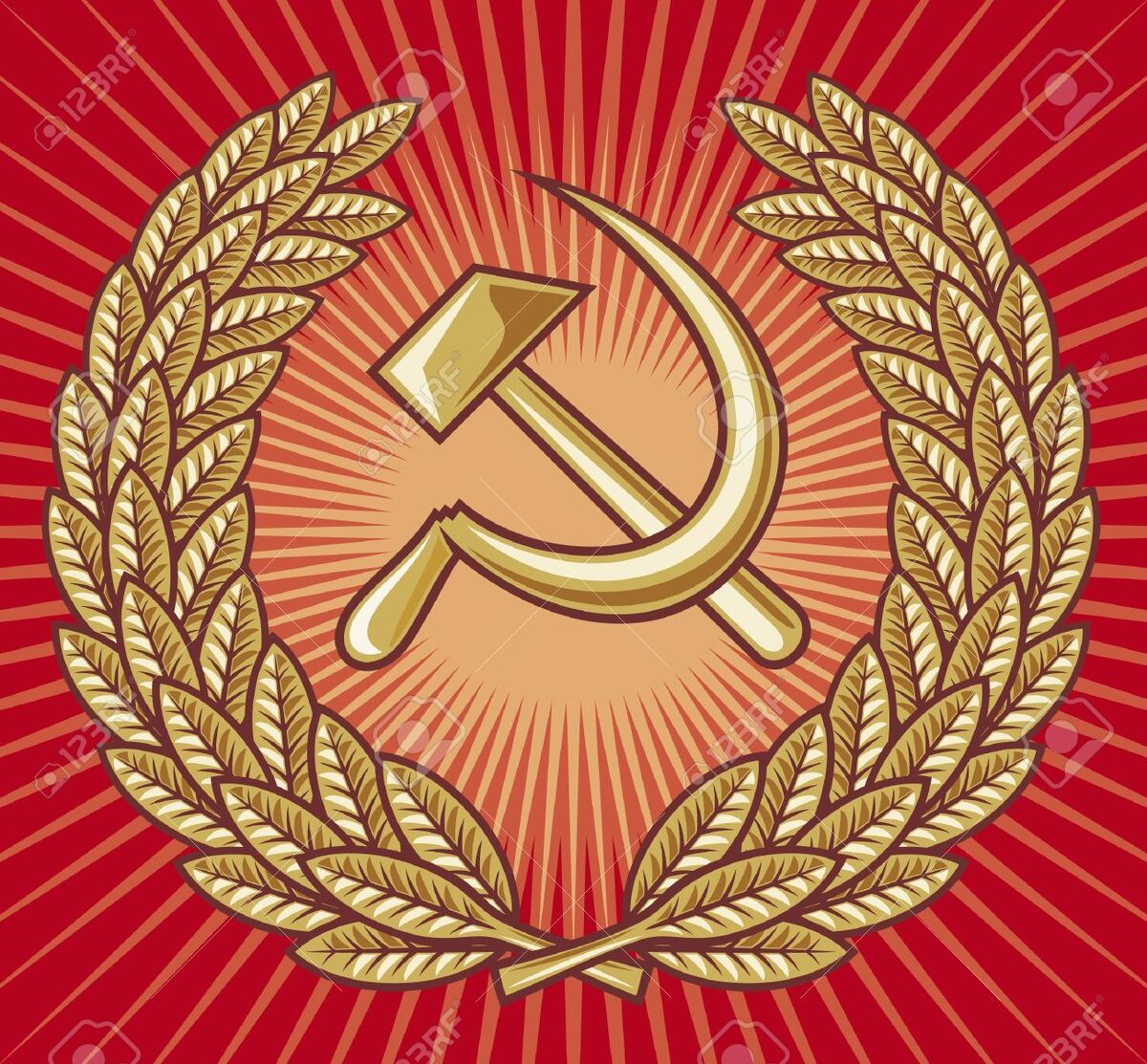 Желтый серп и молот