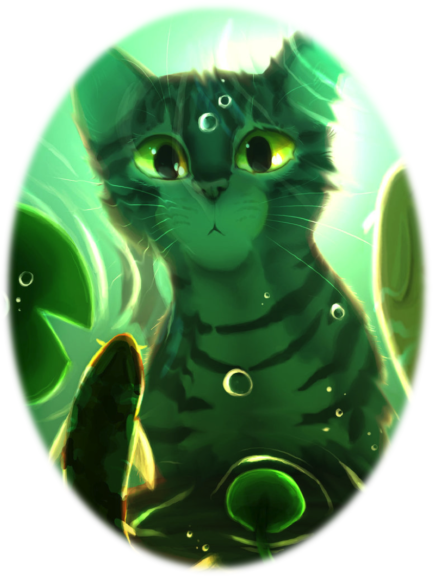 Зеленая кошка