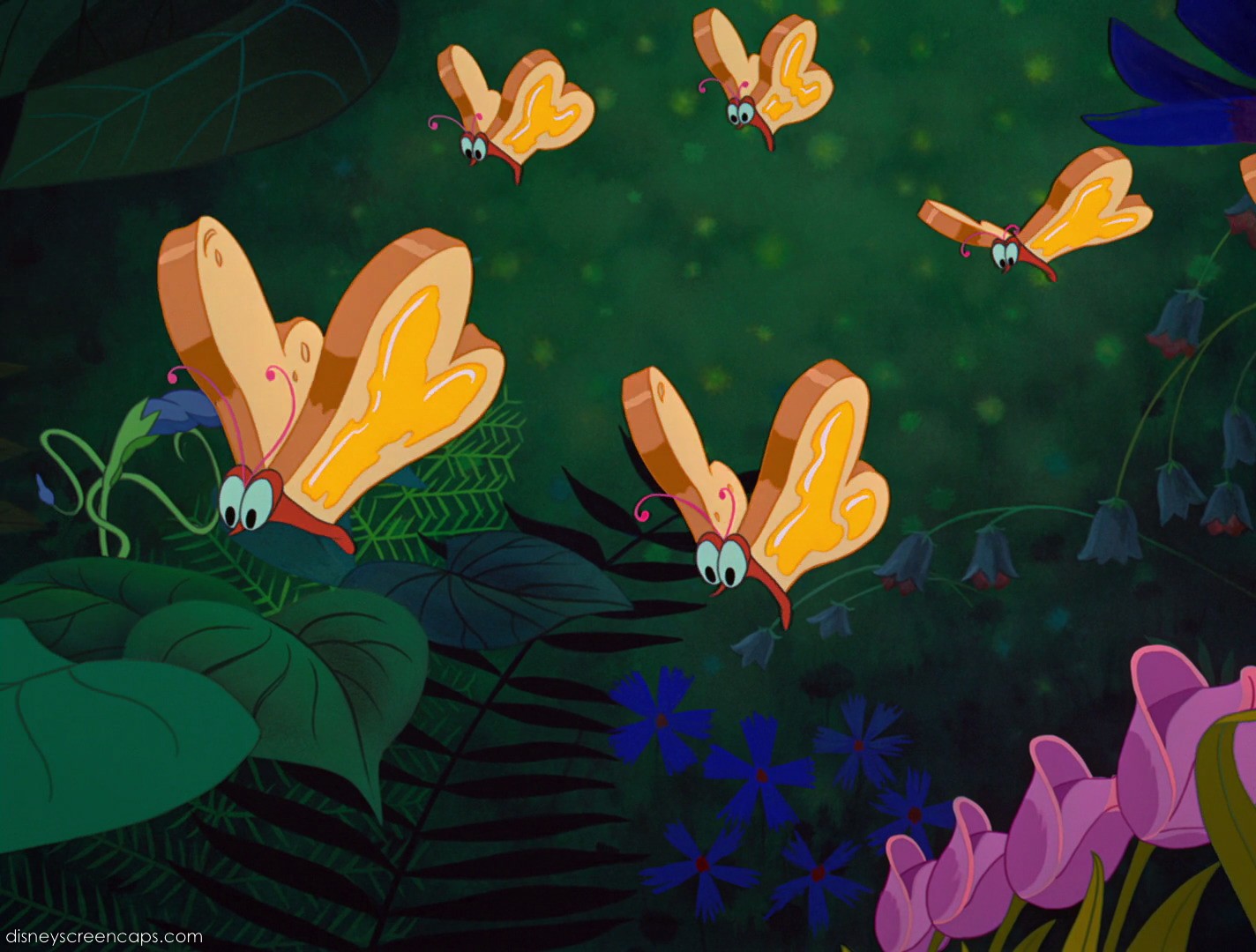 Алиса в стране чудес мультфильм 1951 бабочки