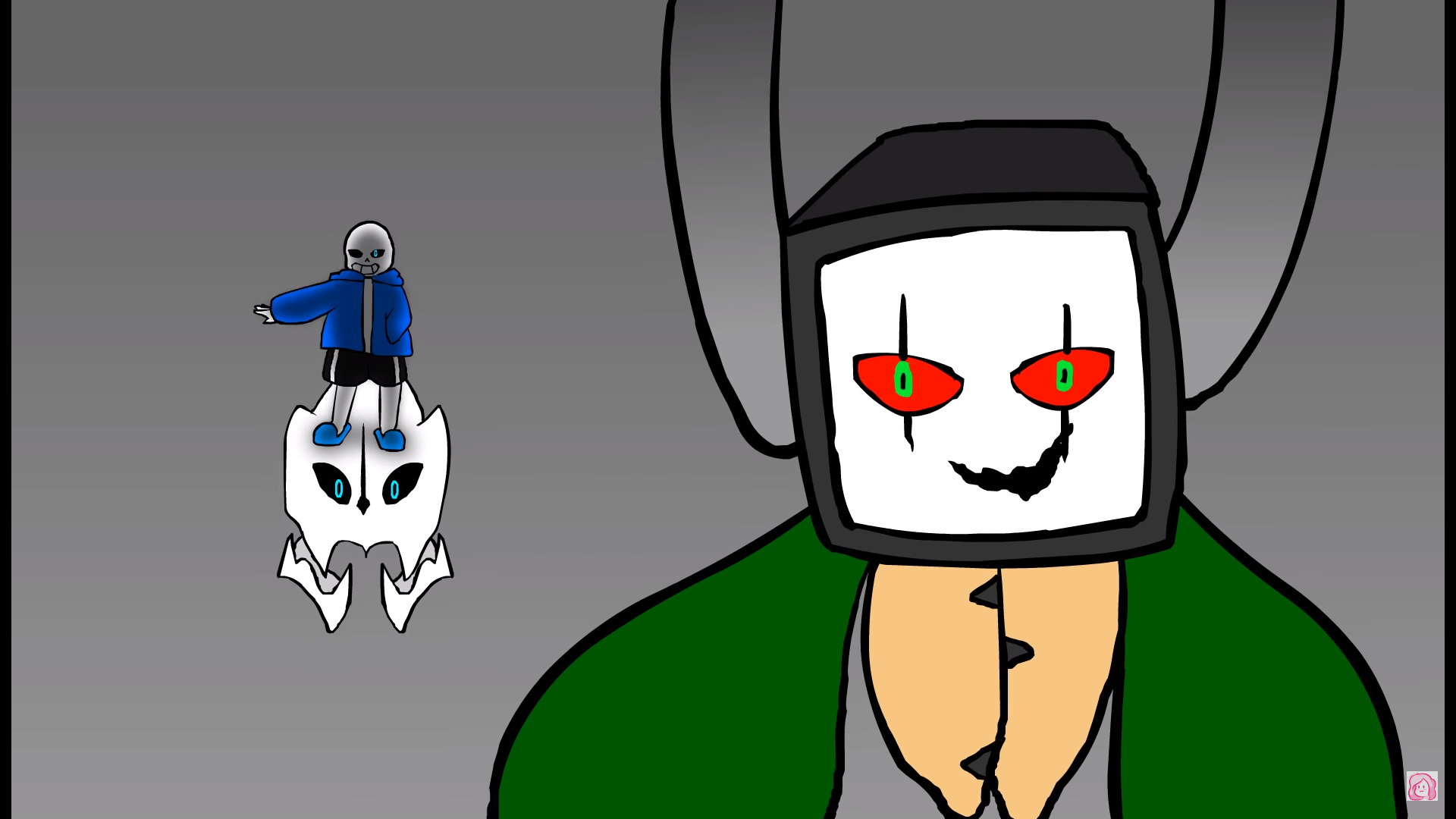 flowey和sans骨花,要sans被小花缠着的图 omega flowey with sans before they battle chara.