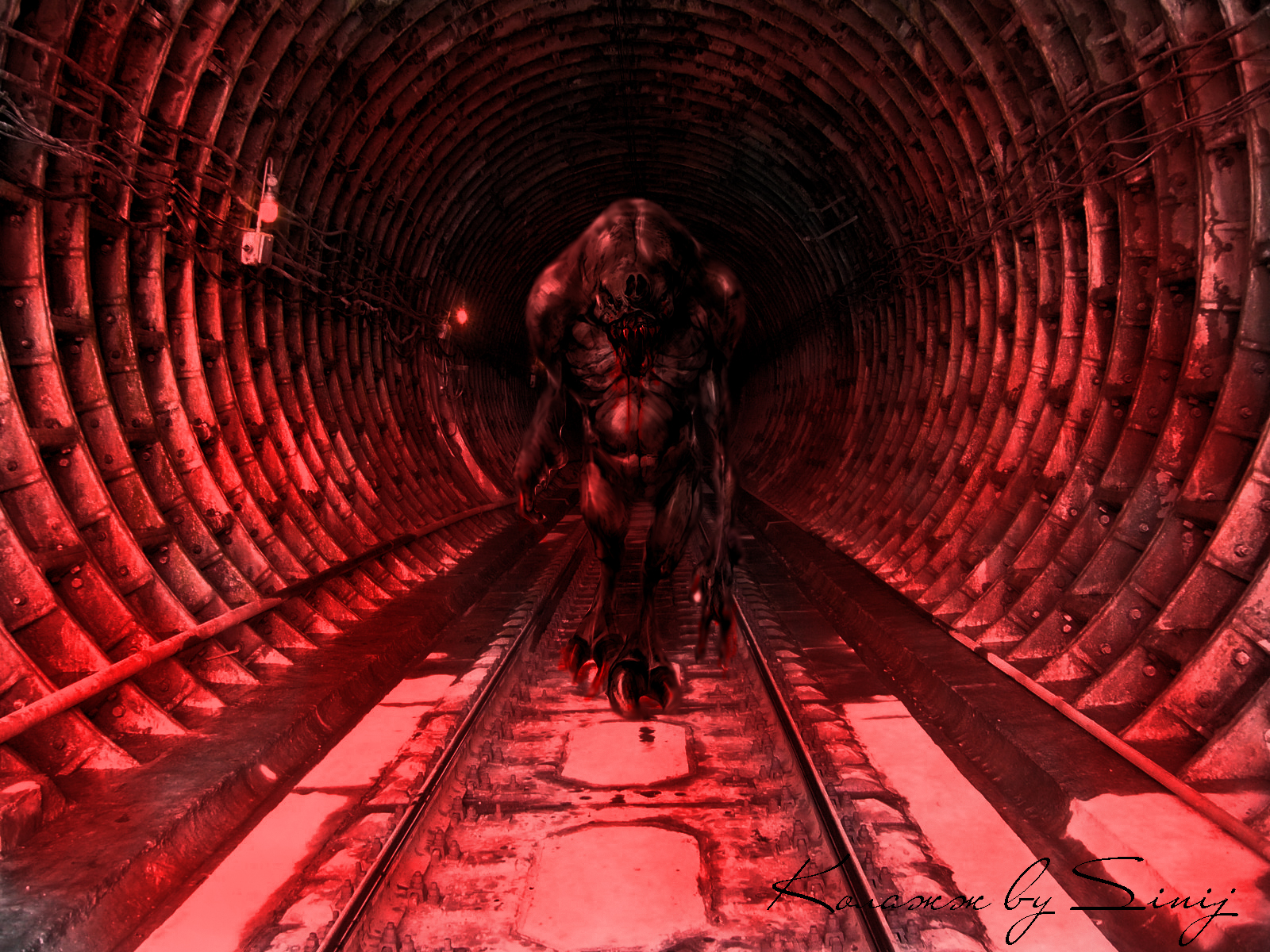Метро 2033 тоннель арт