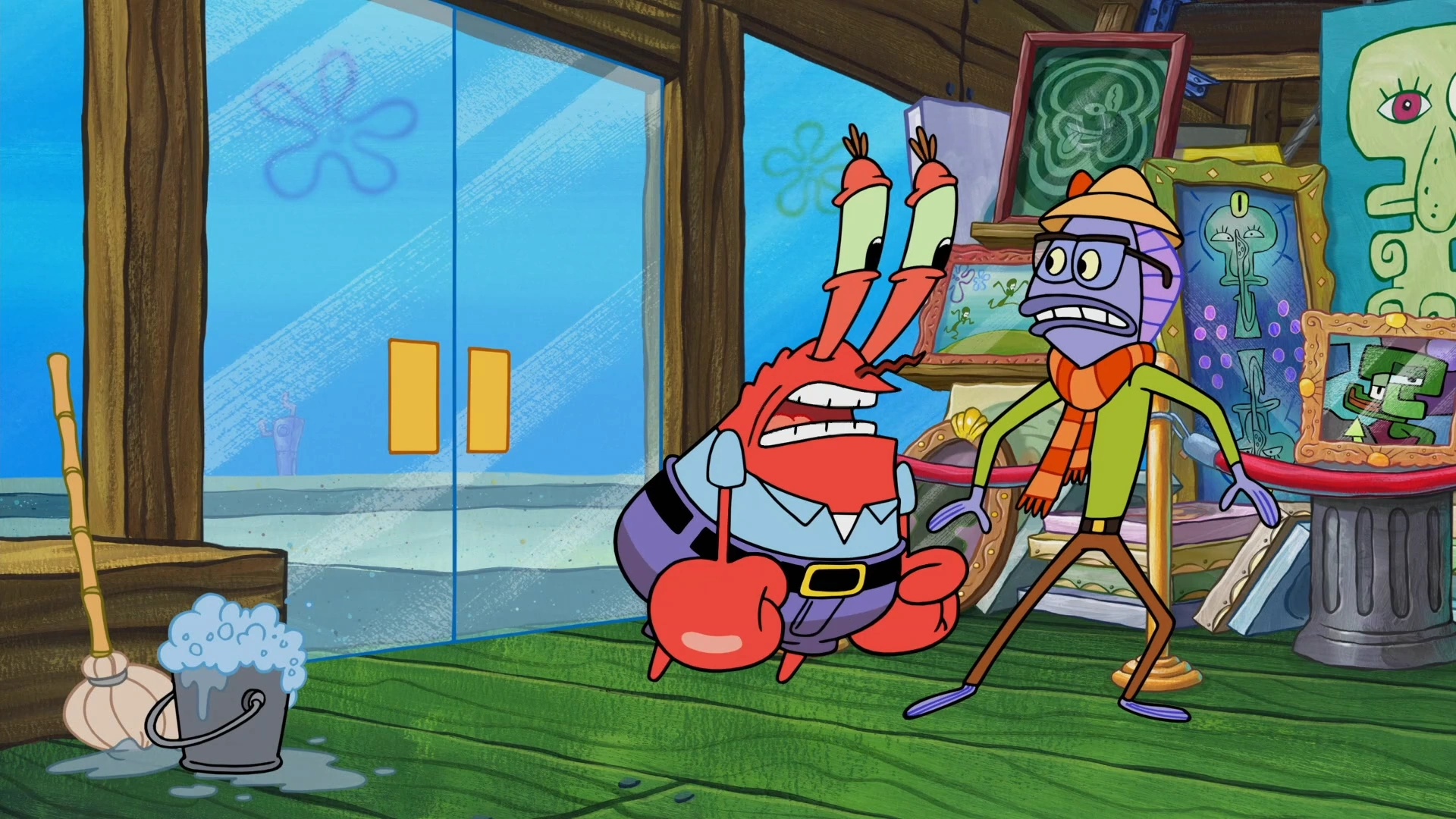 Squidward Mr Krabs Meme