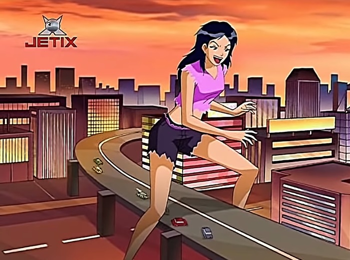 Giantess woman cartoon