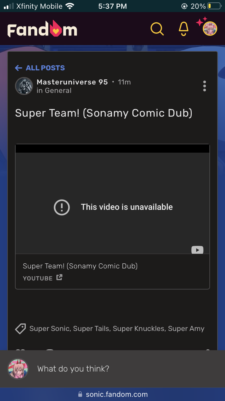 Super Team! (Sonamy Comic Dub)