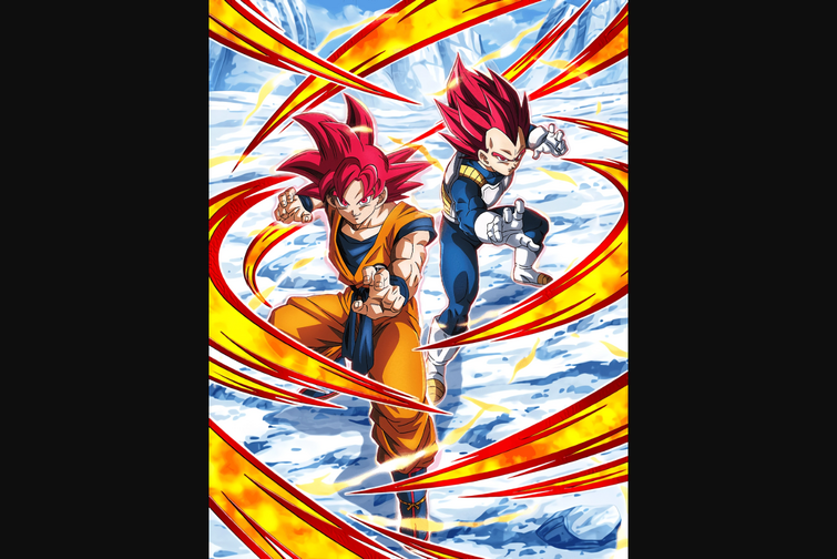 Galick Kamehameha) The Super Saiyan God Goku and Vegeta Thing