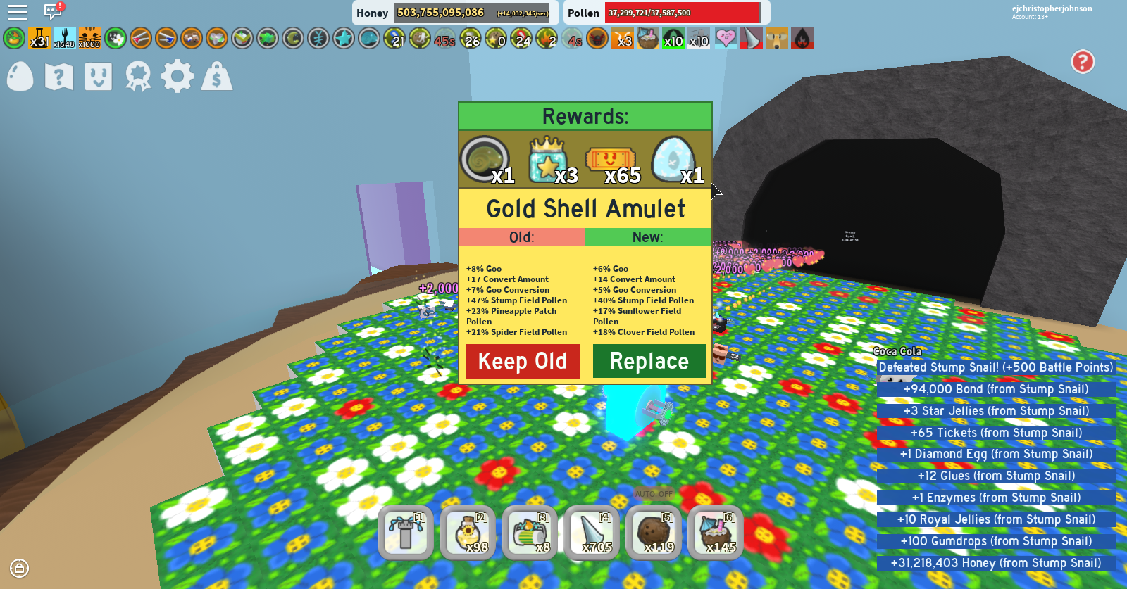 Roblox Bee Swarm Simulator Wiki Stump Snail