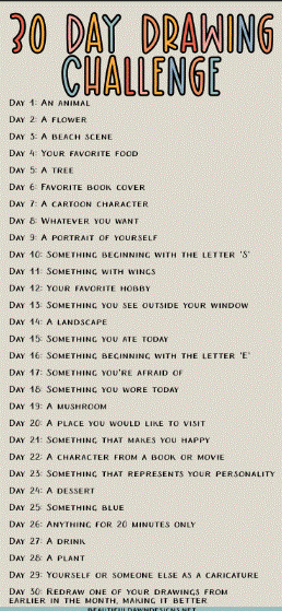 does anyone wanna do an 30 day art chalenge with me? | Fandom