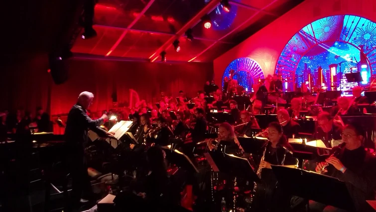 Alan Silvestri conducts "Portals" from AVENGERS: ENDGAME at Seth MacFarlane's Christmas Party