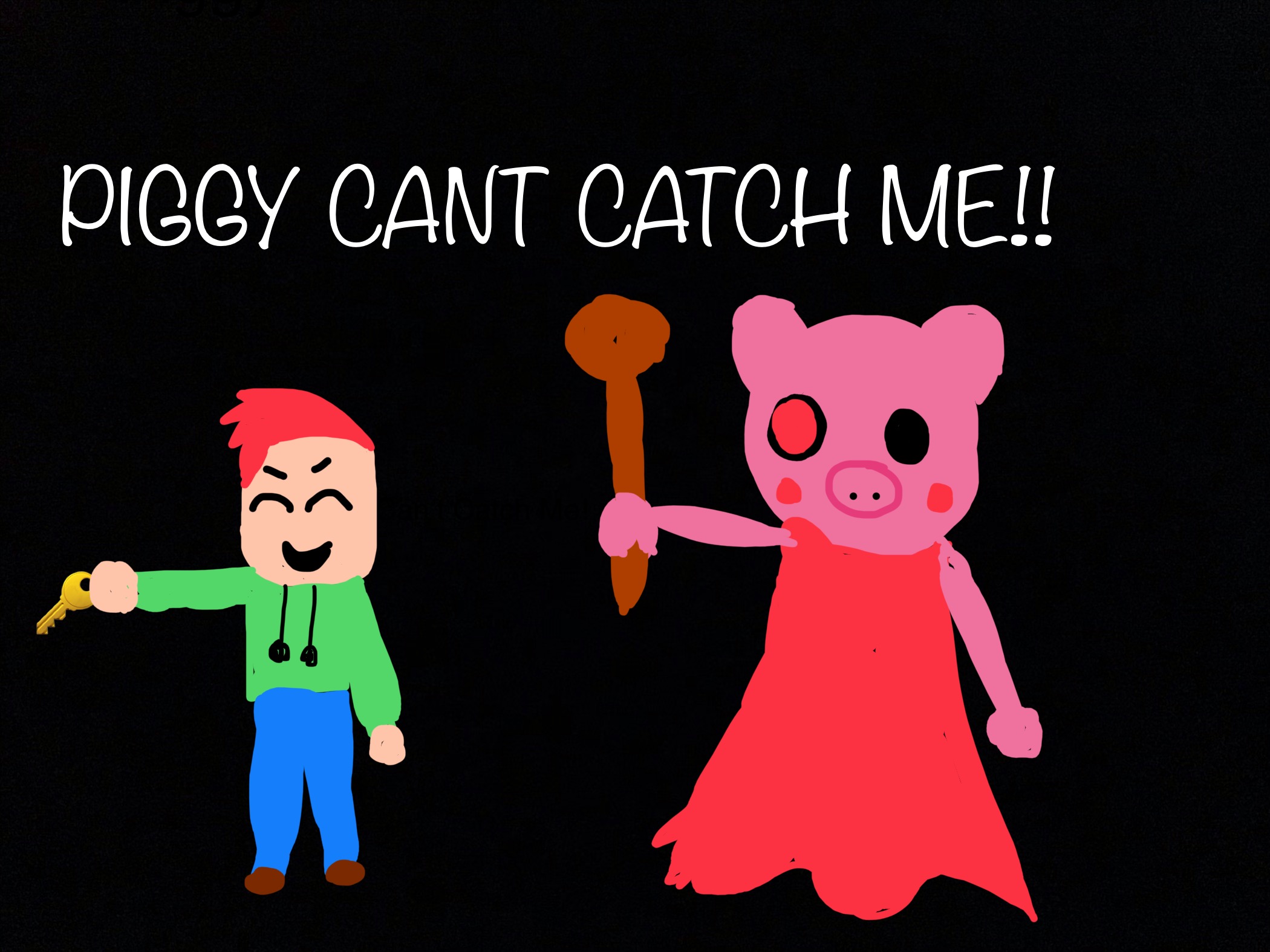 Lol Piggy Can T Catch Me Fandom - easy roblox piggy drawings