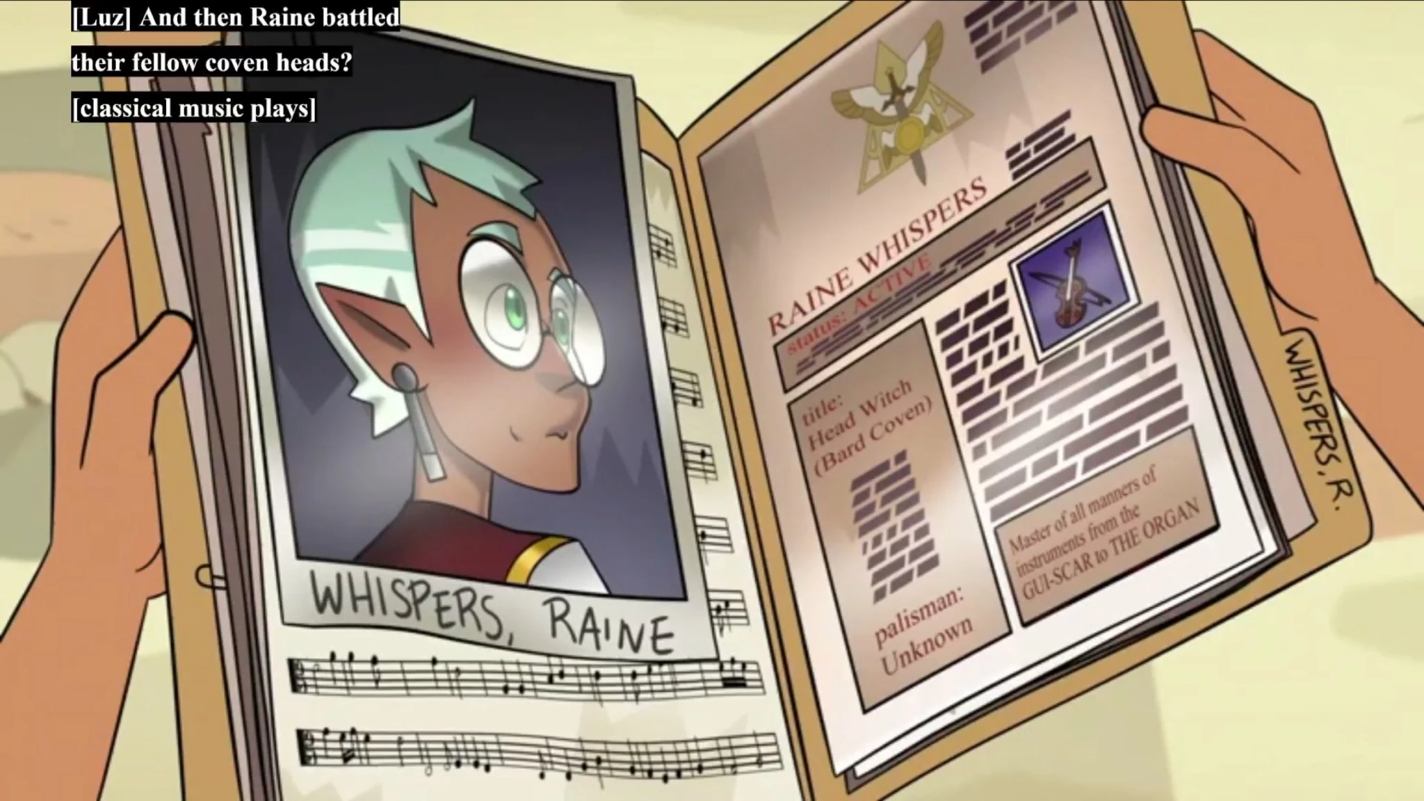 Raine plays the Viola, not the Violin Fandom