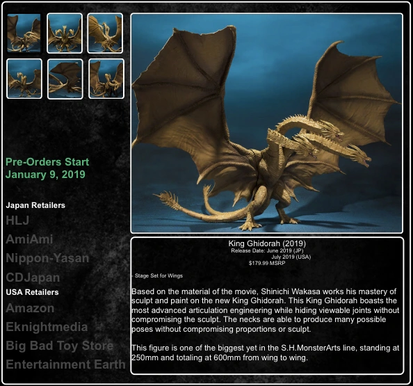 sh monsterarts king ghidorah 2019 amazon