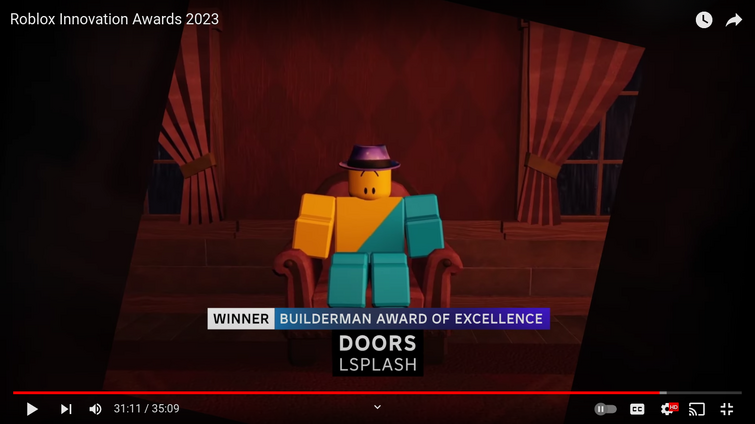 Builderman Award of Excellence, Roblox Wiki