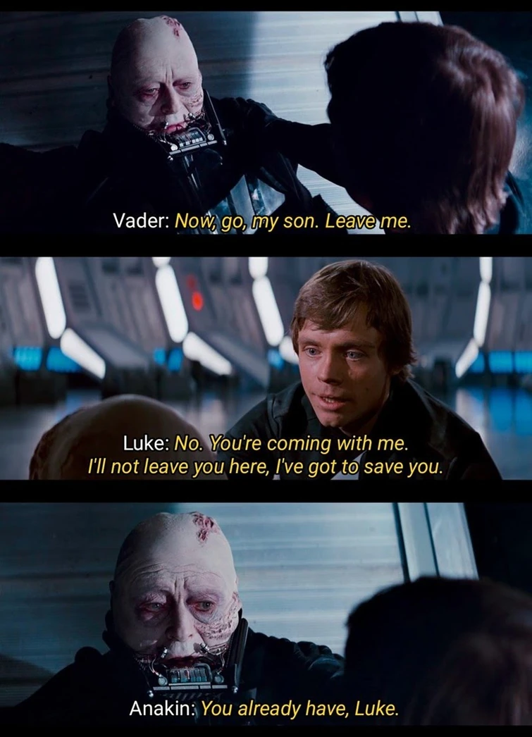 Luke really wanted to save his father 🤗 Fandom