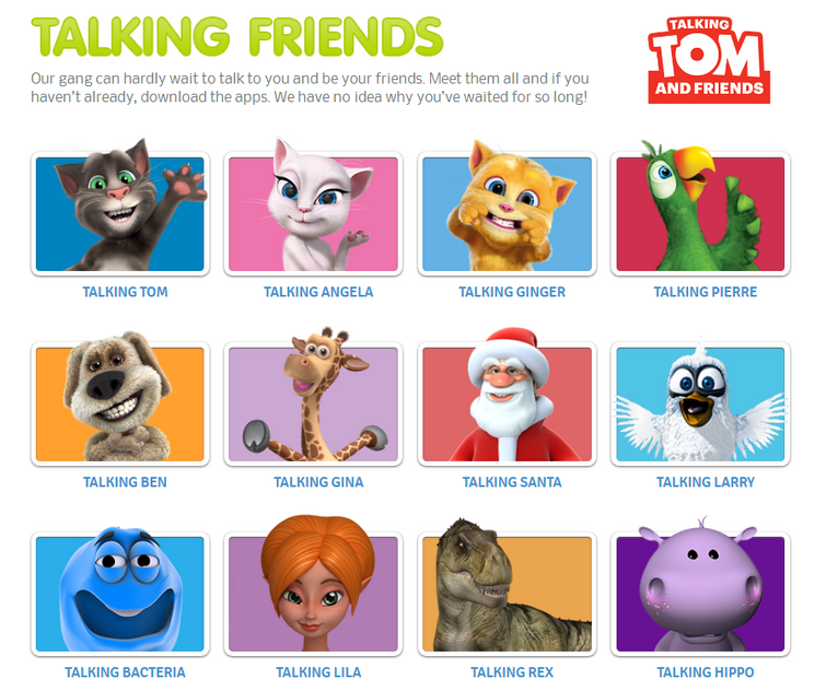 Meet our Characters - Talking Tom & Friends