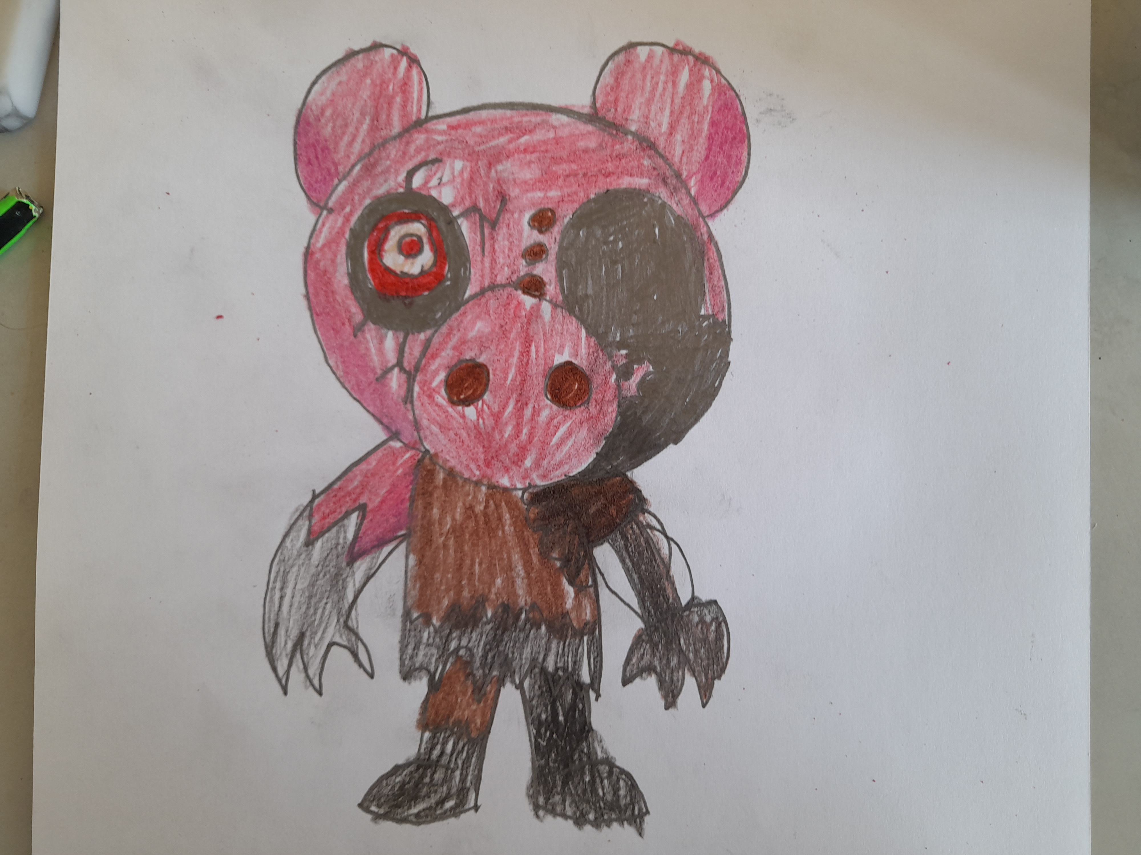 draw your roblox character as a piggy, or I come up with one