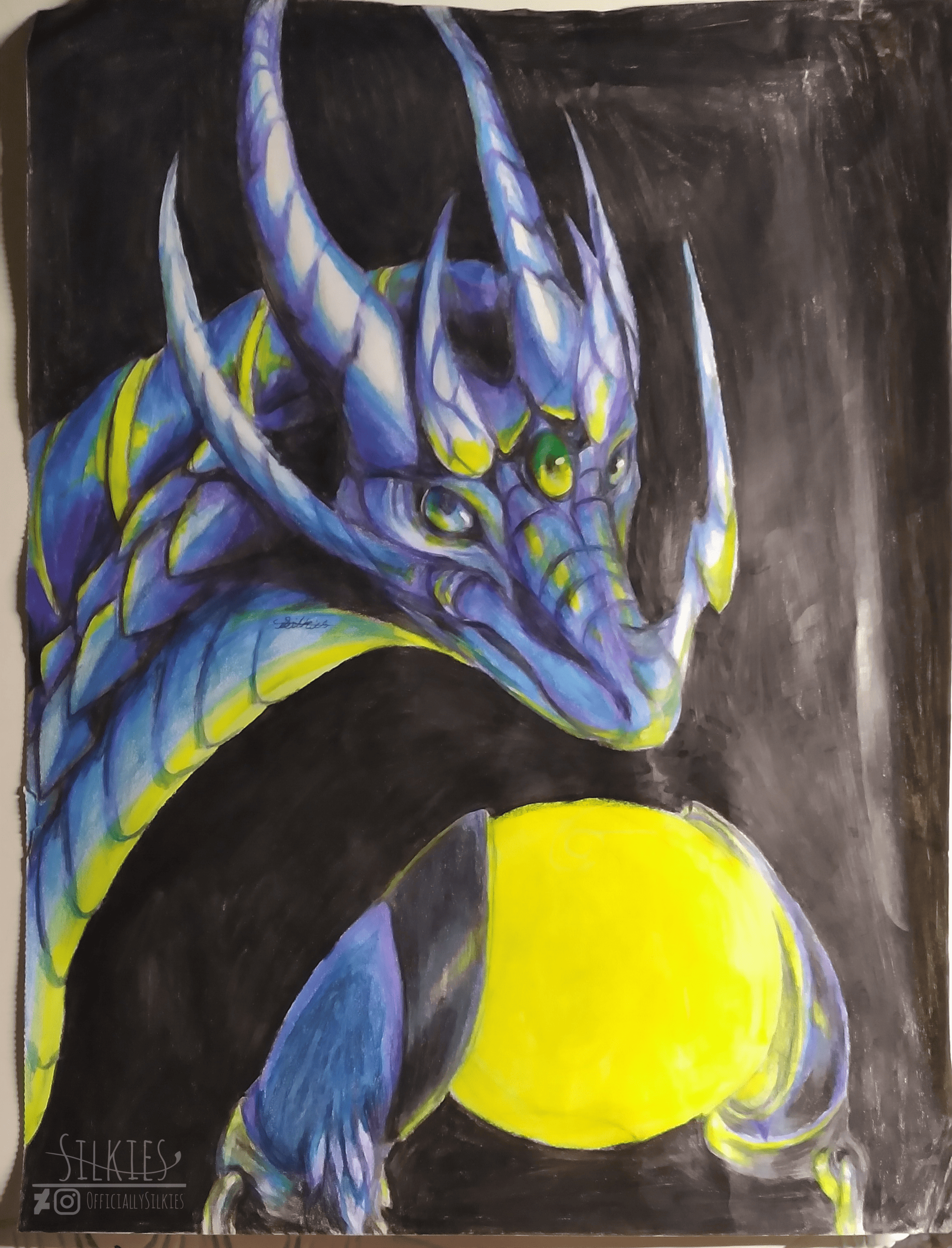 Random Dragon Color Pencil Drawing and Added some color to the ...