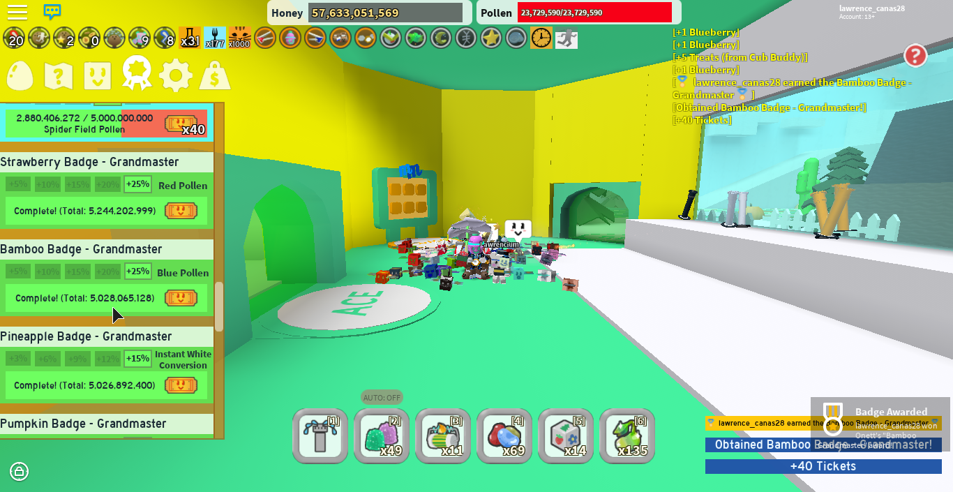 Discuss Everything About Bee Swarm Simulator Wiki Fandom - badge giver for play the game roblox