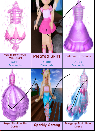 Dragging Train Rose Dress Royale High Price