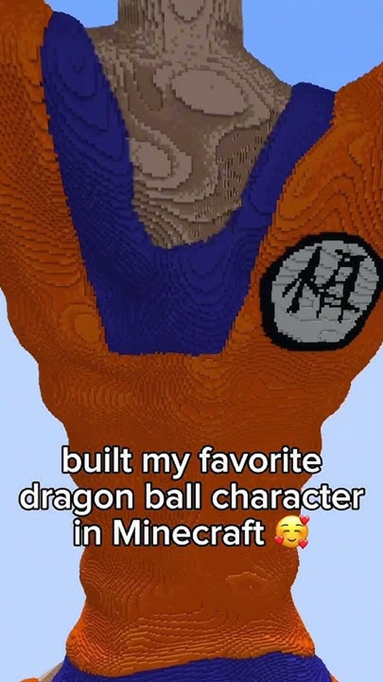 Goku comes to life in Minecraft 🔥 #goku #dragonball #dragonballz #anime #memes #fyp #minecraft