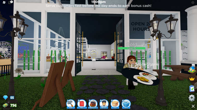 this person has been meaning to taste the water (restaurant tycoon