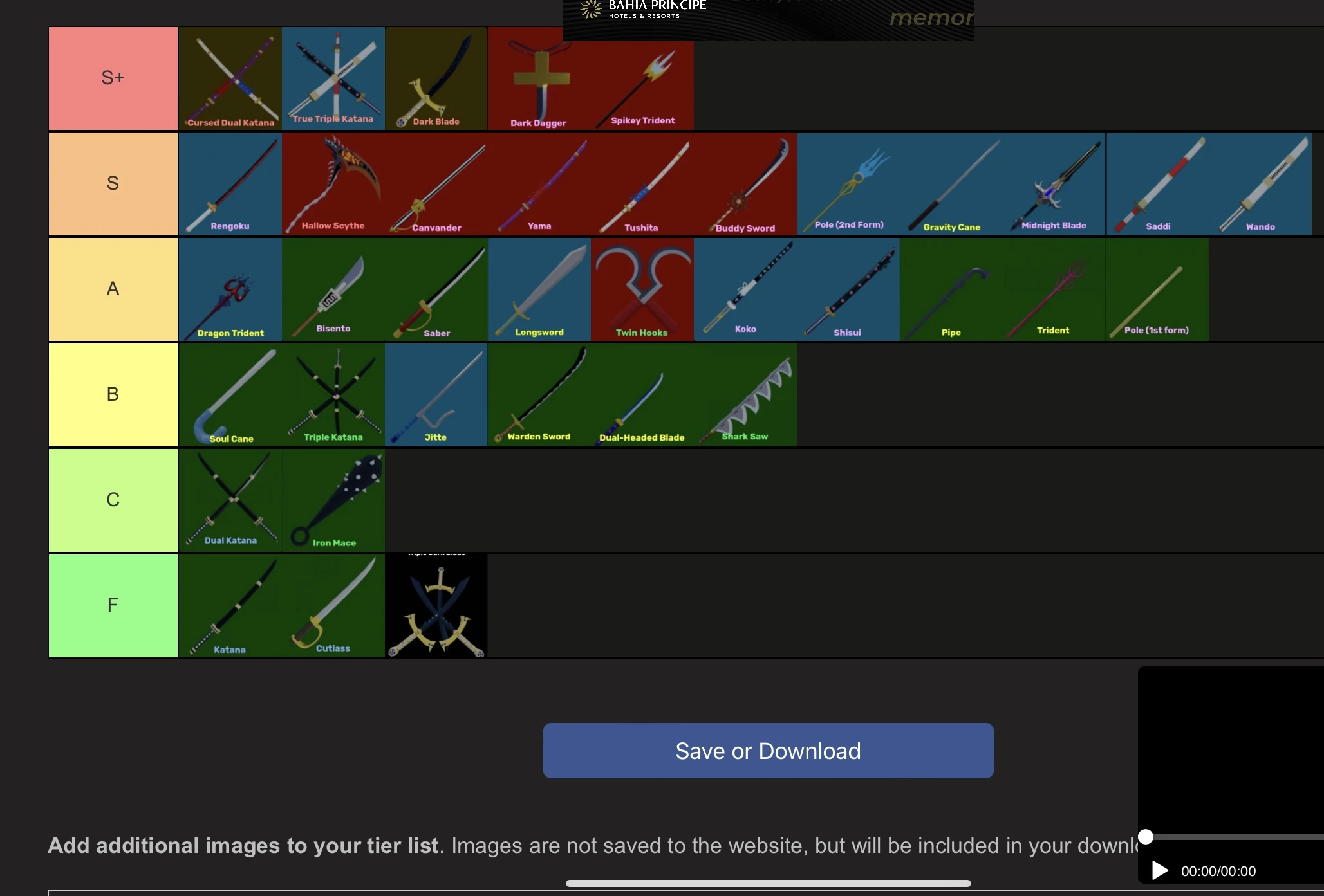 Sword tier list rate it pls 🙏 Fandom