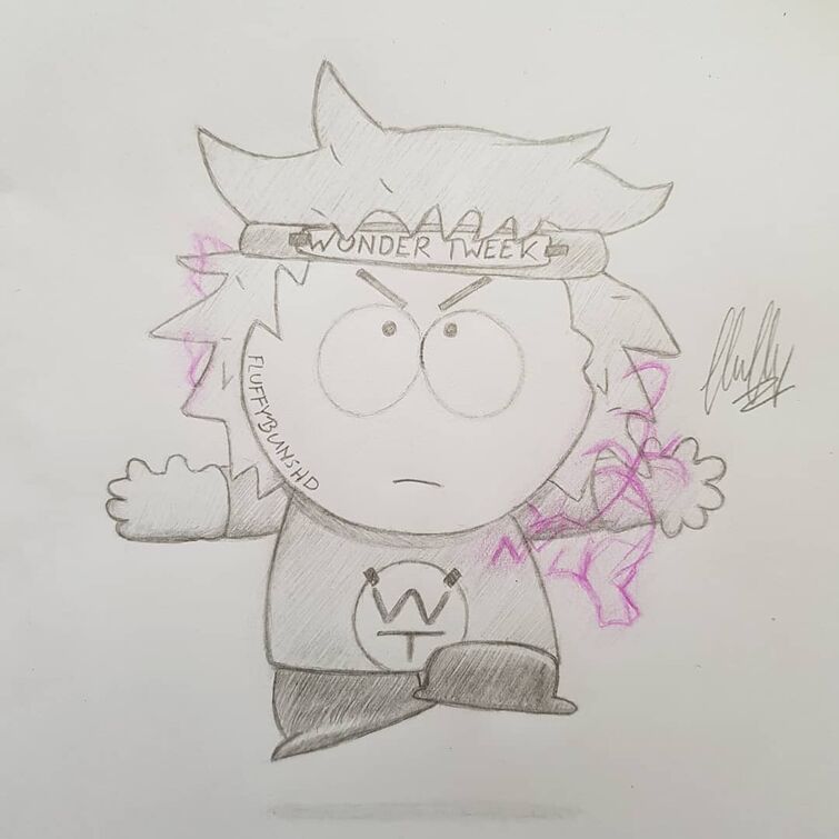fluffy’s Instagram profile post: “Hey guys, this is my very first post in my new #SouthPark fan account, I hope you like it! • #southpark #southparkfanart #sp #tweek…”
