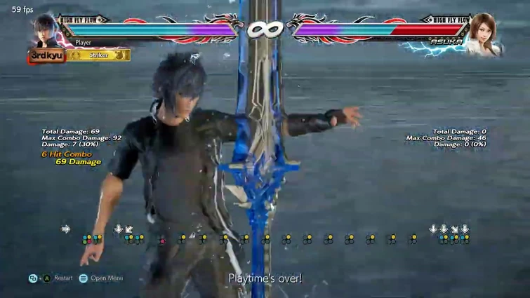 Tekken 7 Noctis Rage Art Combo 92 Damage (Max)