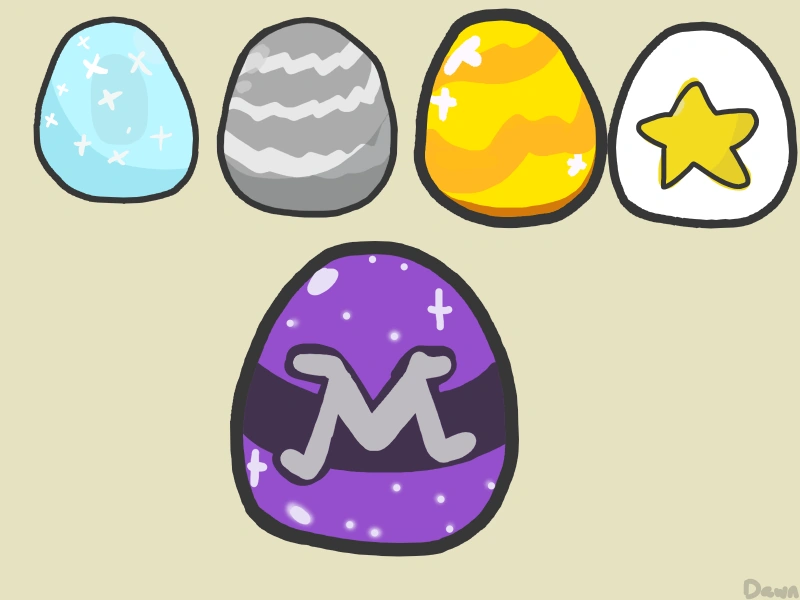 I was bored, so i drew the eggs from bss lol Fandom