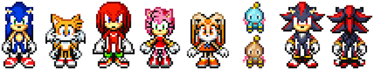 Sonic Advance-styled forward facing sprites