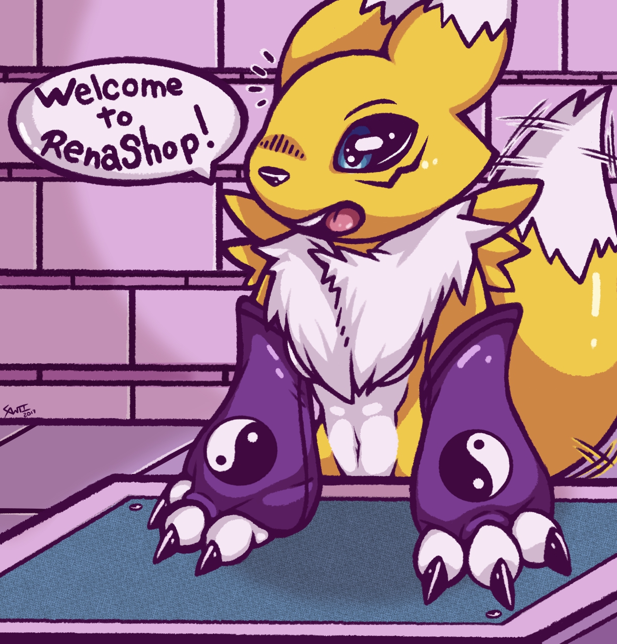 Its a pic of renamon that i thought was cute.