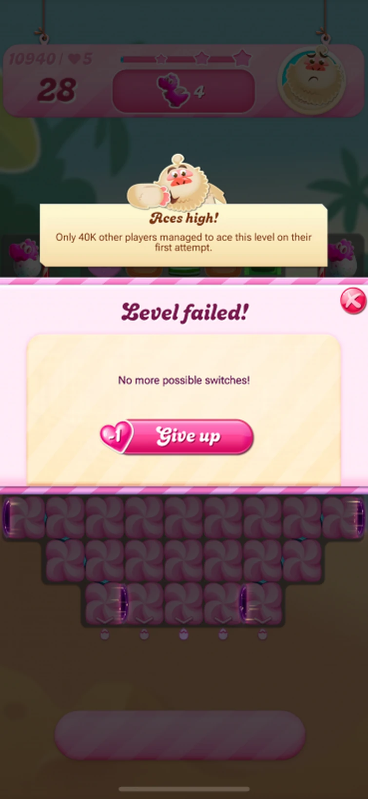 Level failed! No more possible switches! | Fandom