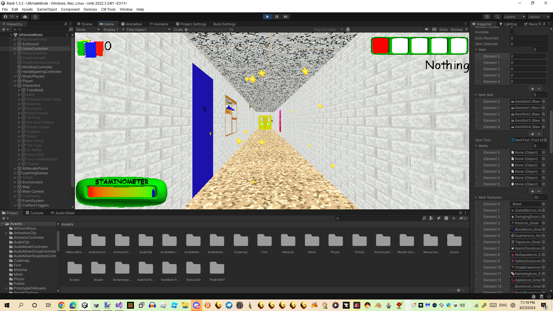I made baldi s basics plus 0 6 wd nosquee in my decompile fandom