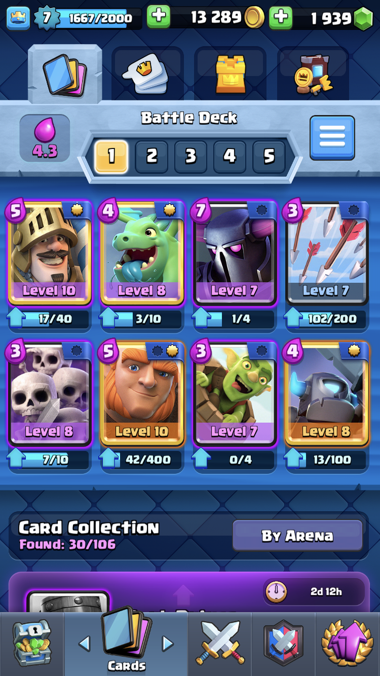 Best deck for arena 1-4