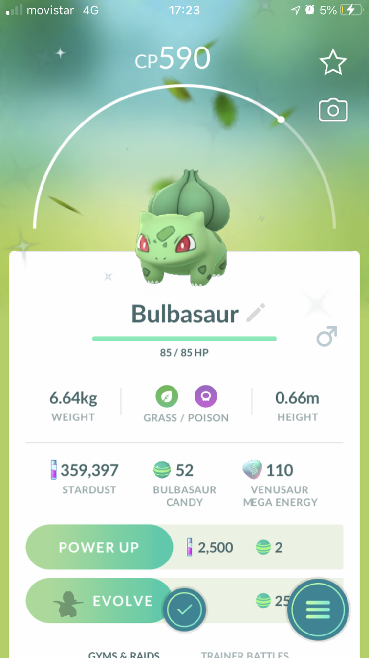 Shiny Bulbasaur via Pokemon Go Community Day!