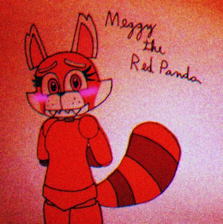 A withered red panda animatronic inspired by five nights at freddys