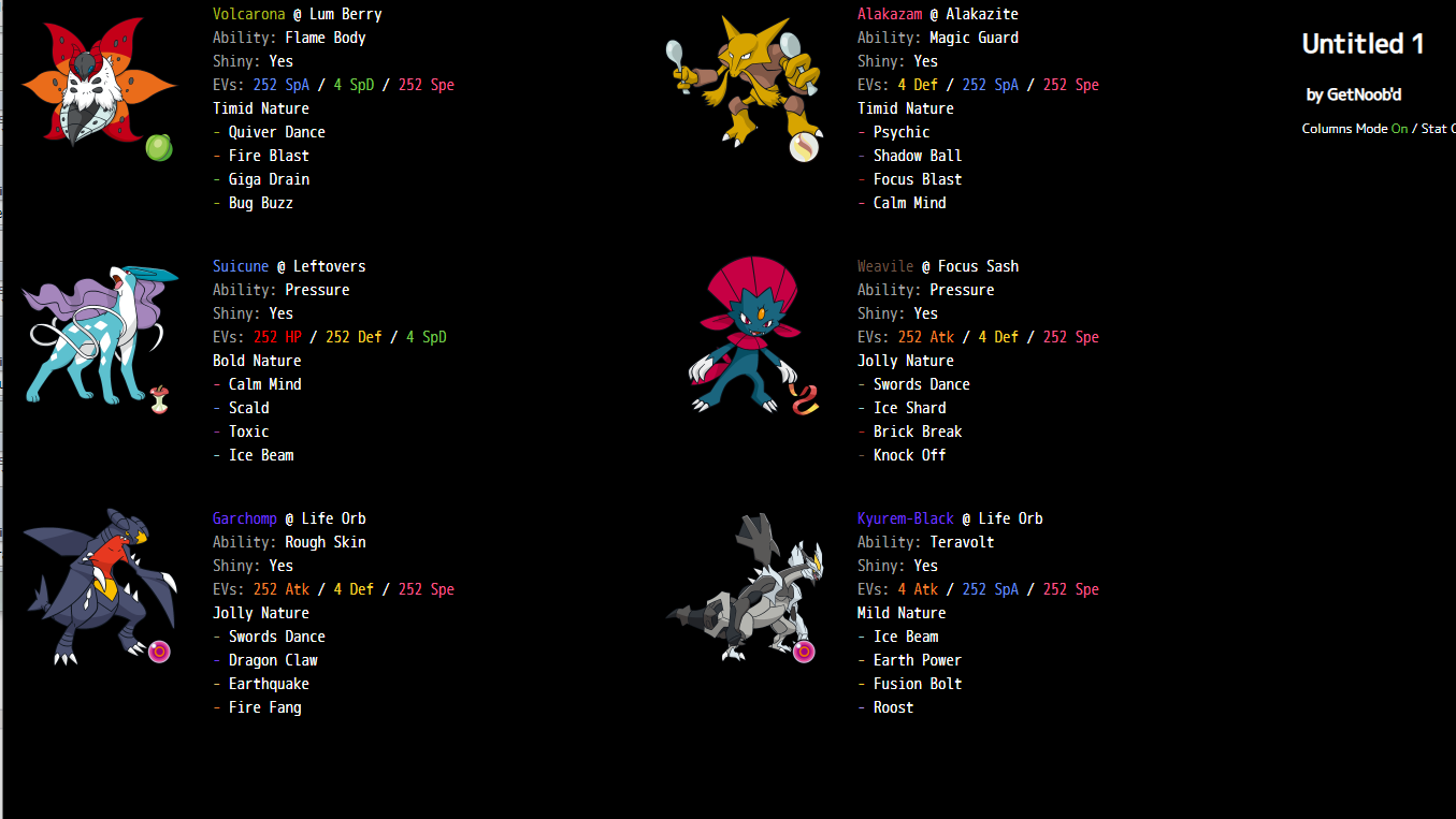 Shiny Pokemon in Showdown