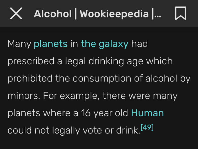 Alcohol, Wookieepedia