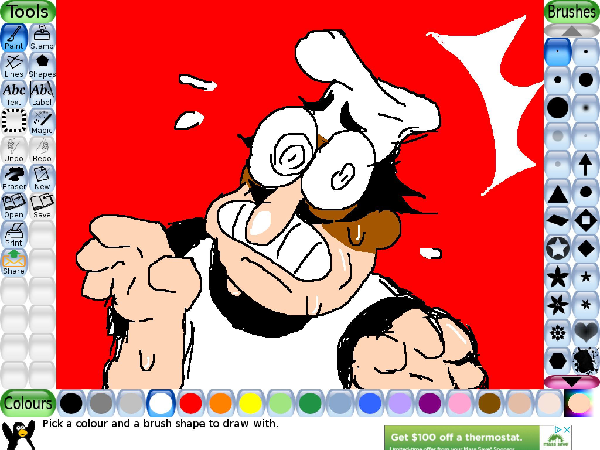 Tux paint peppino fanart | Fandom