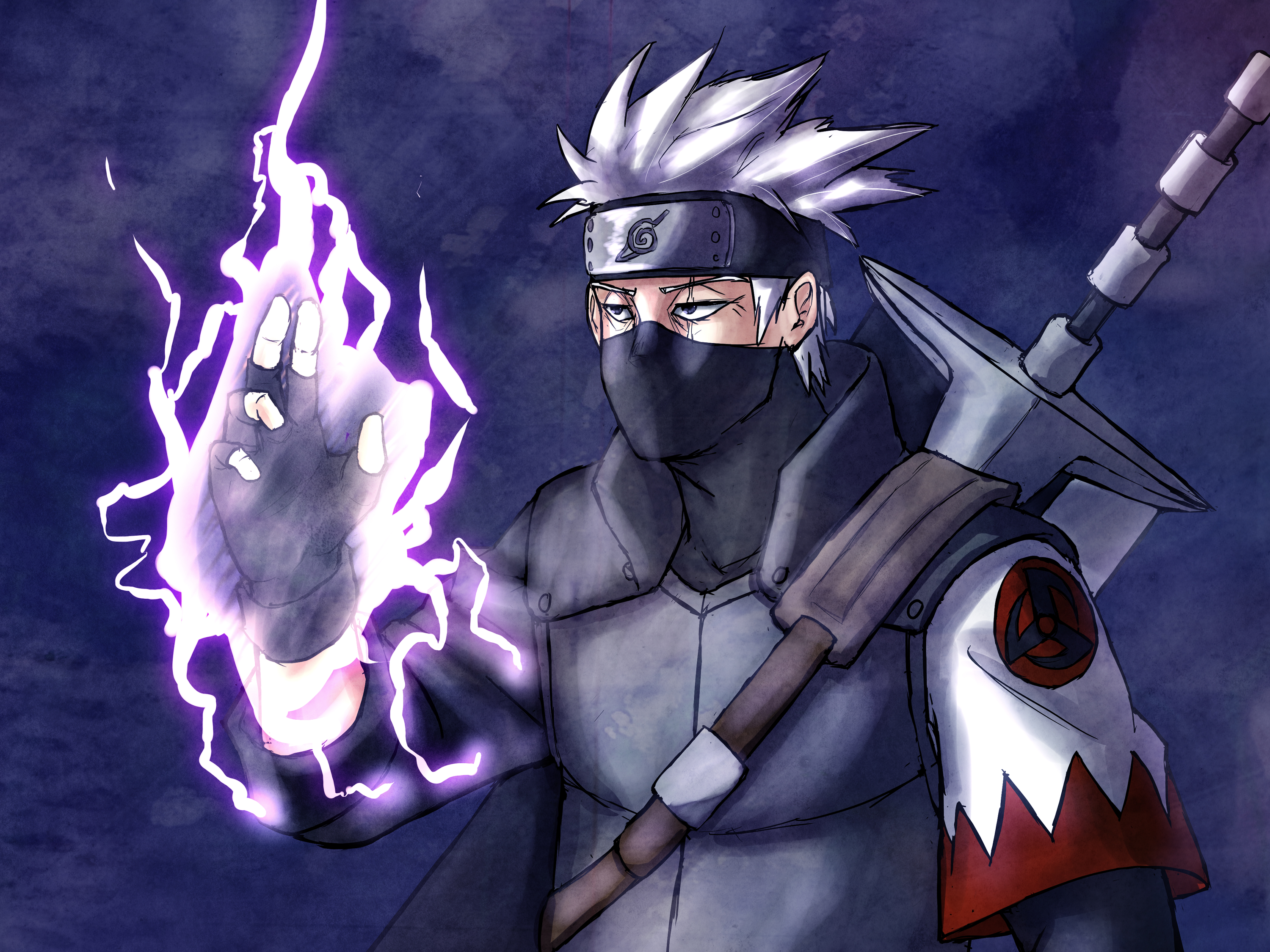 kakashi with zabuza sword