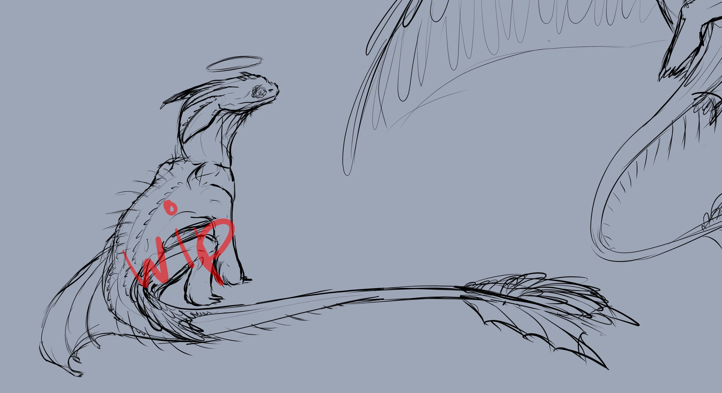 Дракон кот рисунок