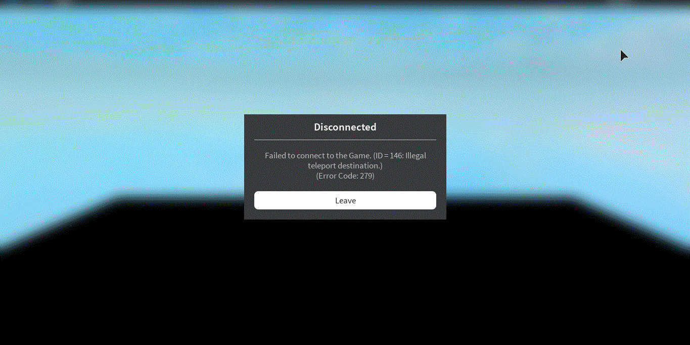 Roblox Disconnected Error Code 279