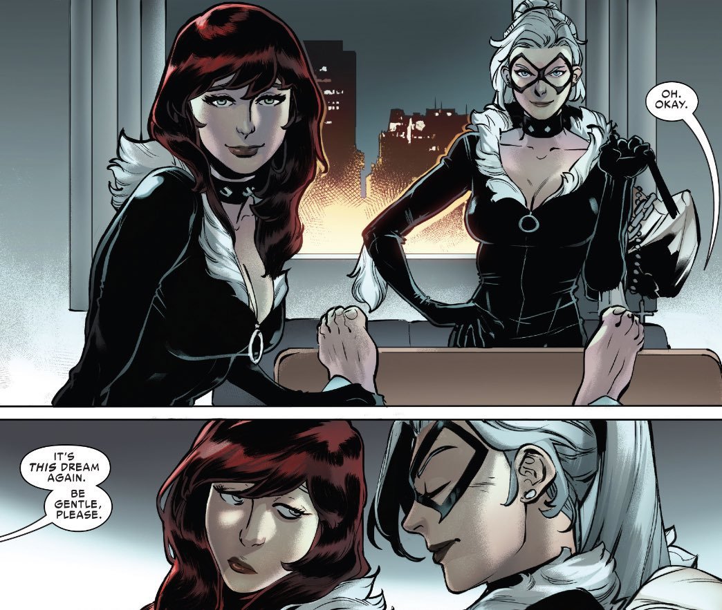 Black cat mj & spiderman threesome