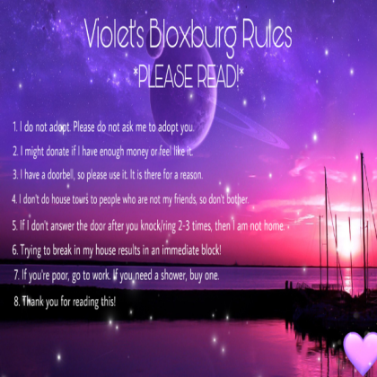 Roblox Bloxburg House Rules Id