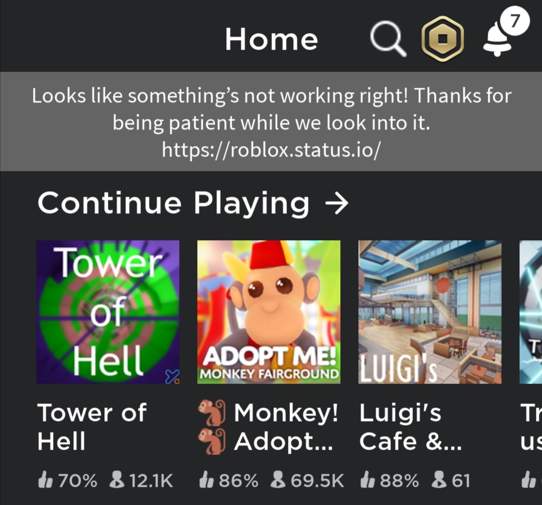I Checked Roblox And I Got In But I Don T Think I Can Play Games Fandom - roblox status/io