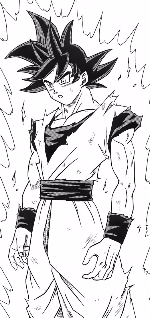 Goku manga panel drawing