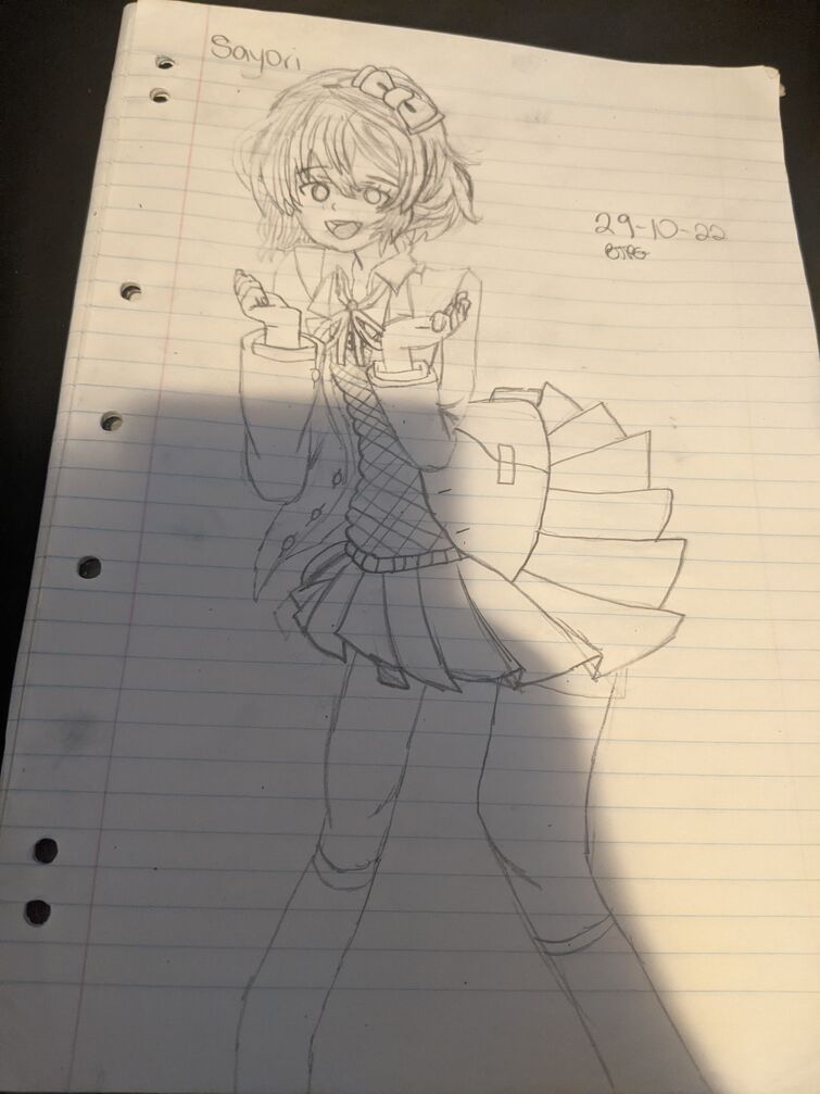 Sayori drawing I did on kleki in school yesterday