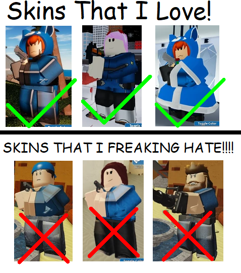 Skins That I Love And Hate Fandom - roblox arsenal brute skin