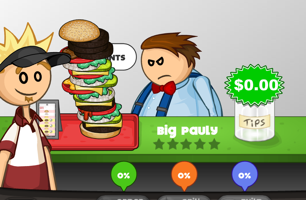 Papas Burgeria - BIG PAULY WANTS A BIG BURGER 