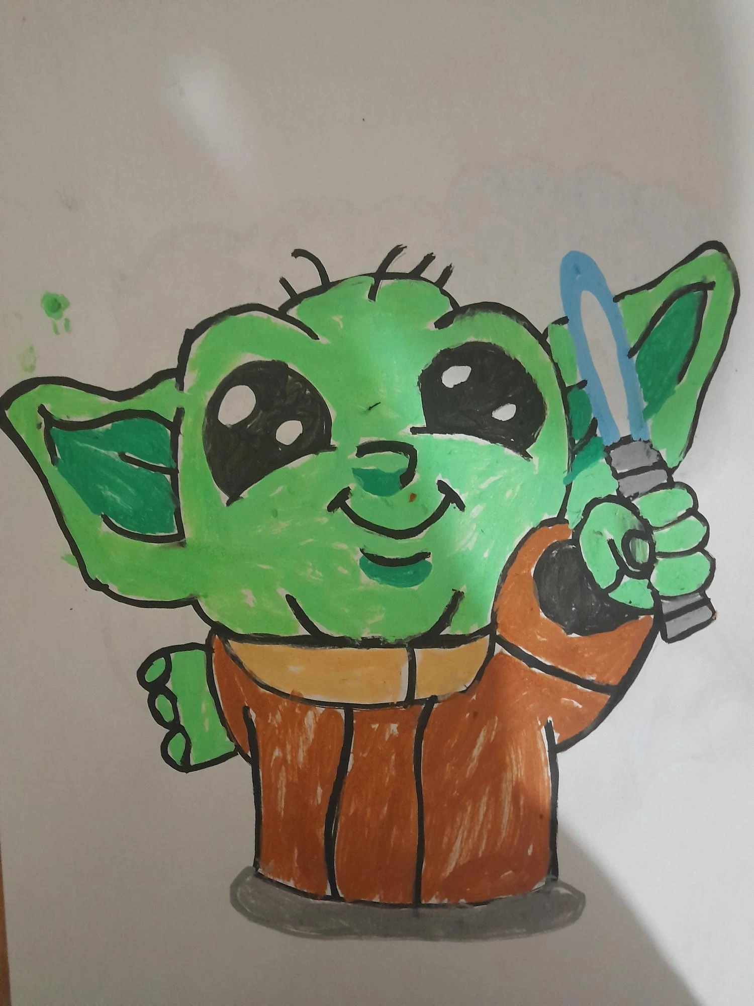 My Posca pen drawing of Grogu/Baby Yoda | Fandom