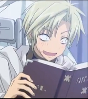 Mikage reads porn